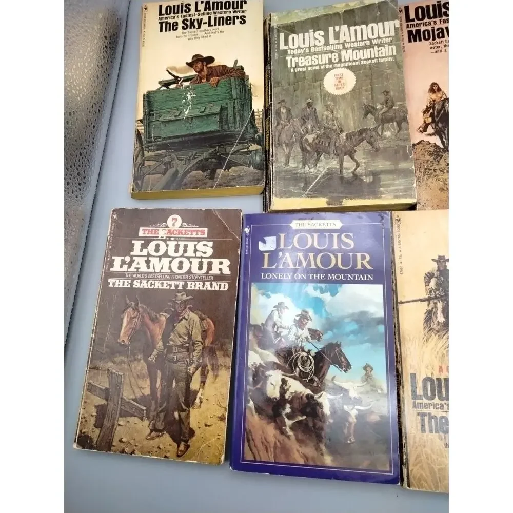 Lot of 10 Louis L’Amour “The Sacketts” Series Trade Paperback Western Books (3)